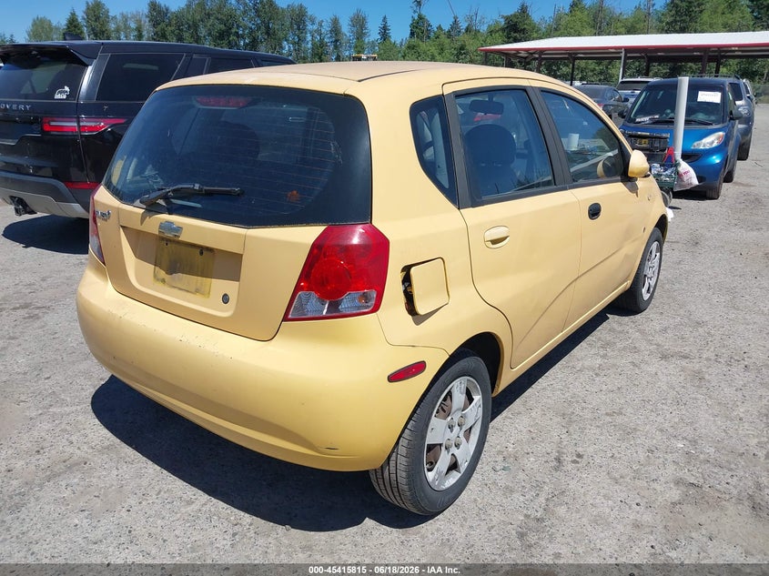 2007 Chevrolet Aveo VIN KL1TD66657B708461 IAAI salvage auction — LEFT & RIGHT, Clear (Washington), sold $375 on 2026-07-15 (photo 4)