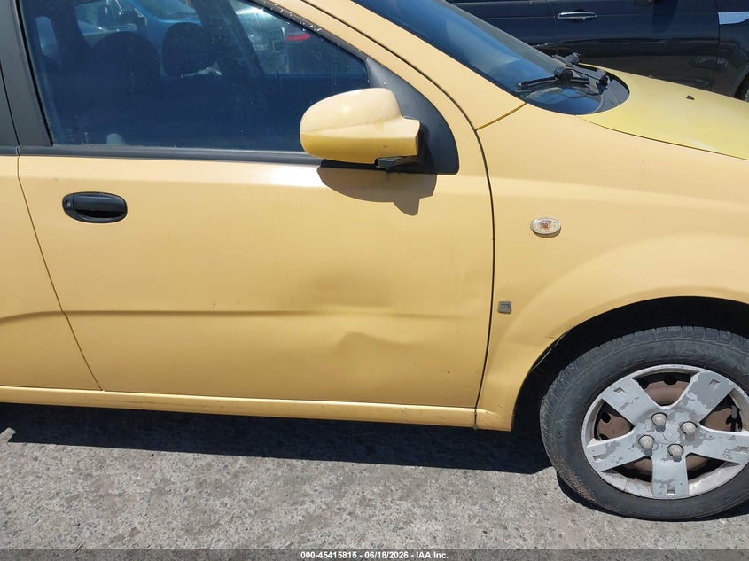 2007 Chevrolet Aveo VIN KL1TD66657B708461 IAAI salvage auction — LEFT & RIGHT, Clear (Washington), sold $375 on 2026-07-15 (photo 6)
