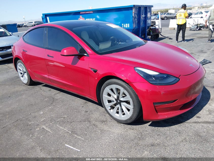 2021 Tesla Model 3 VIN 5YJ3E1EA0MF983050 — IAAI salvage auction photo