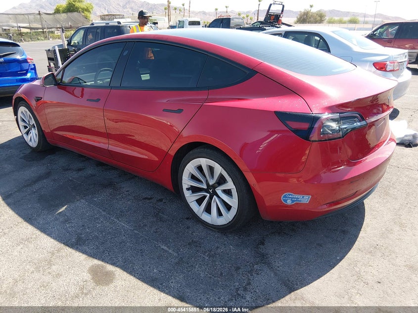 2021 Tesla Model 3 VIN 5YJ3E1EA0MF983050 IAAI salvage auction — FRONT END, Salvage Title, sold $7,600 on 2026-07-31 (photo 3)