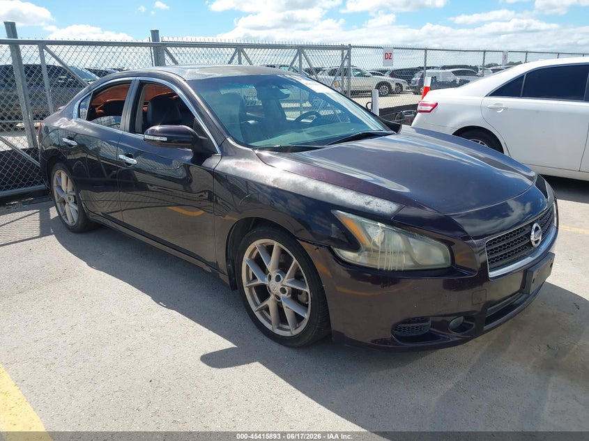 2011 Nissan Maxima VIN 1N4AA5AP0BC840846 IAAI salvage auction — NORMAL WEAR, Clear (Texas), sold $375 on 2026-07-09 (photo 1)