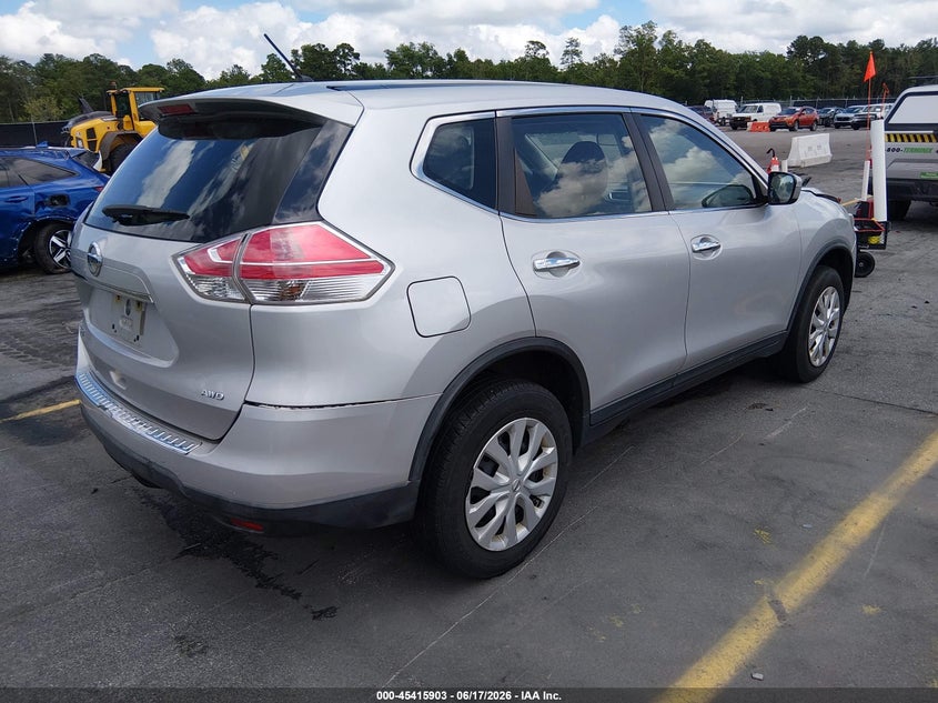 2015 Nissan Rogue VIN KNMAT2MV3FP504152 IAAI salvage auction — NORMAL WEAR, Clear (New Jersey), sold $625 on 2026-08-22 (photo 4)