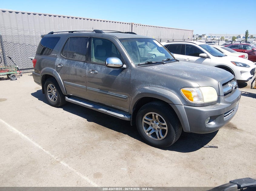2007 Toyota Sequoia VIN 5TDZT38A77S293979 IAAI salvage auction — FRONT END, Salvage (California), sold $1,175 on 2026-07-20 (photo 1)