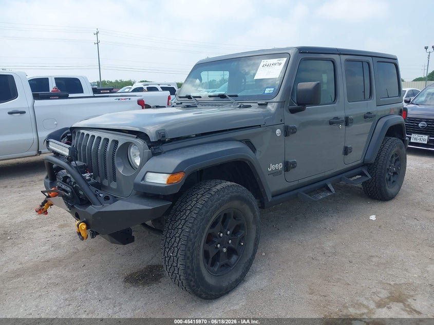 2018 Jeep Wrangler / VIN 1C4HJXDG2JW196358 IAAI salvage auction — RIGHT FRONT, Original (Texas), sold $7,300 on 2026-07-29 (photo 2)