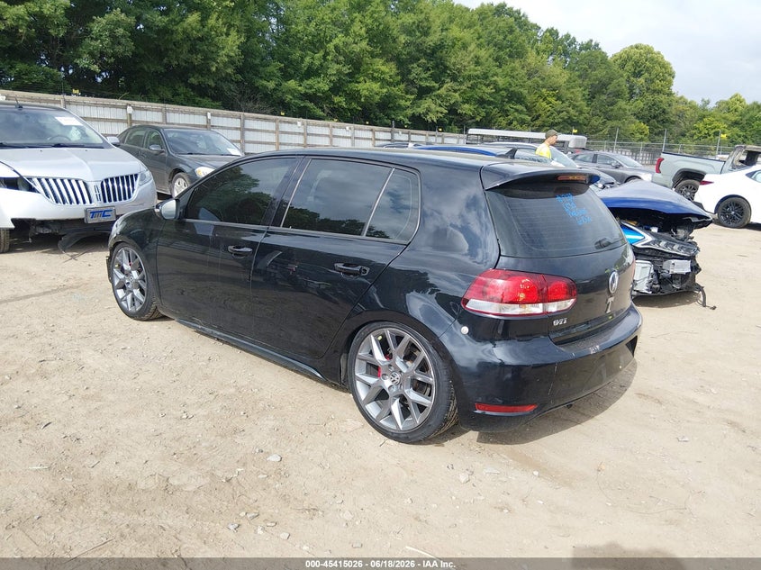 2013 Volkswagen Gti VIN WVWGV7AJ9DW137490 IAAI salvage auction — FRONT END, Clear (Tennessee), sold $1,800 on 2026-08-12 (photo 3)