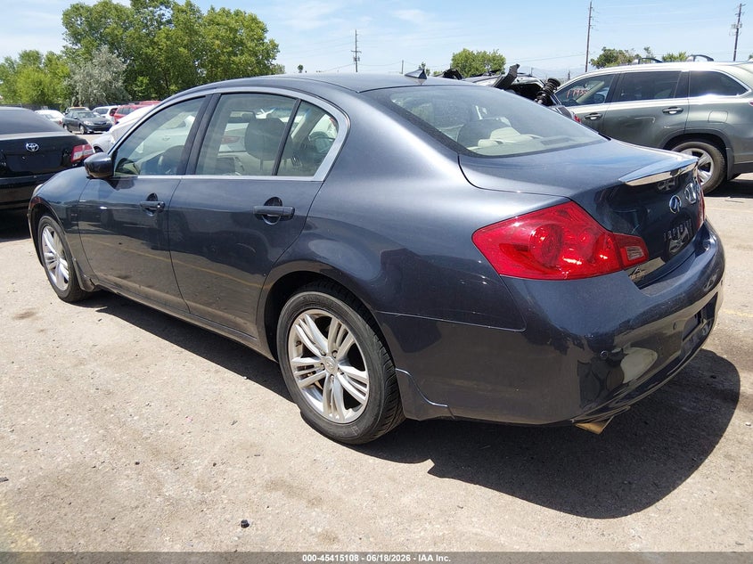 2010 Infiniti G37 VIN JN1CV6AR5AM461688 IAAI salvage auction — HAIL, Clear (Colorado), sold $1,000 on 2026-07-28 (photo 3)