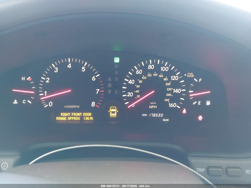 2001 Lexus Ls 430 VIN JTHBN30F910003544 IAAI salvage auction — RIGHT FRONT, Salvage (California), sold $925 on 2026-07-09 (photo 7)