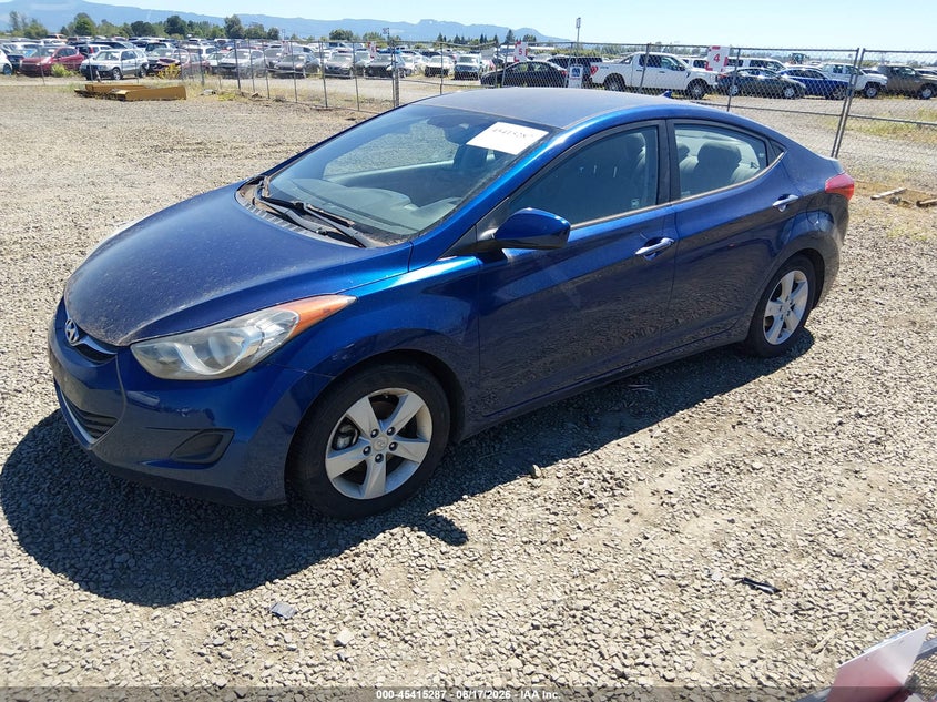 2013 Hyundai Elantra VIN KMHDH4AE8DU732723 IAAI salvage auction — NORMAL WEAR, Clear - Dealer Only (California), sold $700 on 2026-07-29 (photo 2)