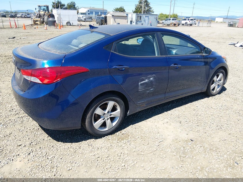 2013 Hyundai Elantra VIN KMHDH4AE8DU732723 IAAI salvage auction — NORMAL WEAR, Clear - Dealer Only (California), sold $700 on 2026-07-29 (photo 4)