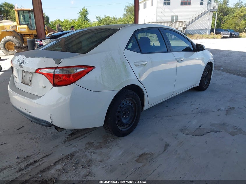 2014 Toyota Corolla VIN 5YFBURHE9EP032847 IAAI salvage auction — NORMAL WEAR, Clear (Florida), sold $1,750 on 2026-07-28 (photo 4)