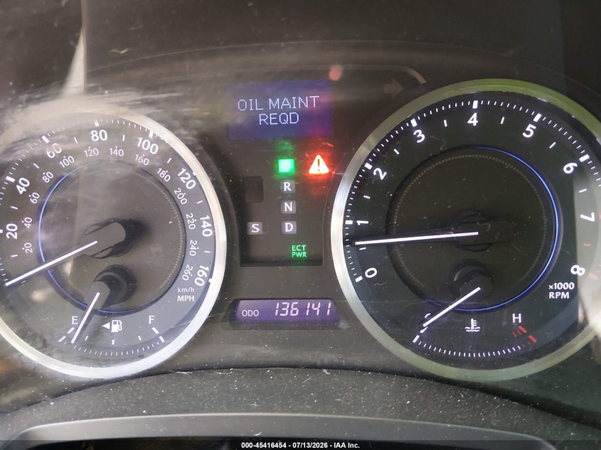 2012 Lexus Is 250 VIN JTHBF5C24C5163953 IAAI salvage auction — NORMAL WEAR, Restored (Arizona), sold $25 on 2026-07-28 (photo 7)