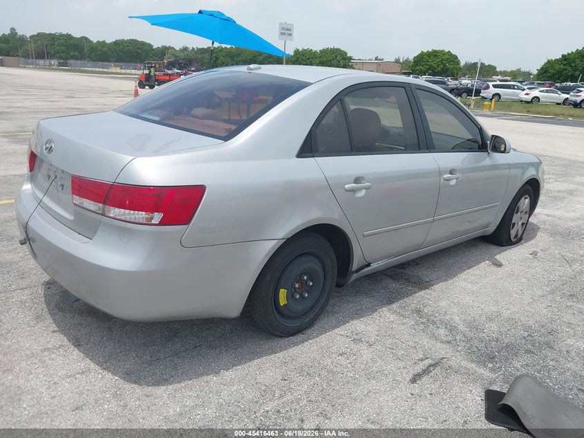 2007 Hyundai Sonata VIN 5NPET46C27H251721 IAAI salvage auction — NORMAL WEAR, Clear (Florida), sold $375 on 2026-07-23 (photo 4)