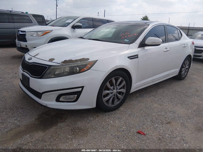 2015 Kia Optima VIN 5XXGN4A72FG506553 IAAI salvage auction — NORMAL WEAR, Original (Texas), sold $1,050 on 2026-07-08 (photo 2)