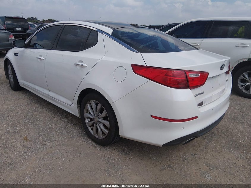 2015 Kia Optima VIN 5XXGN4A72FG506553 IAAI salvage auction — NORMAL WEAR, Original (Texas), sold $1,050 on 2026-07-08 (photo 3)