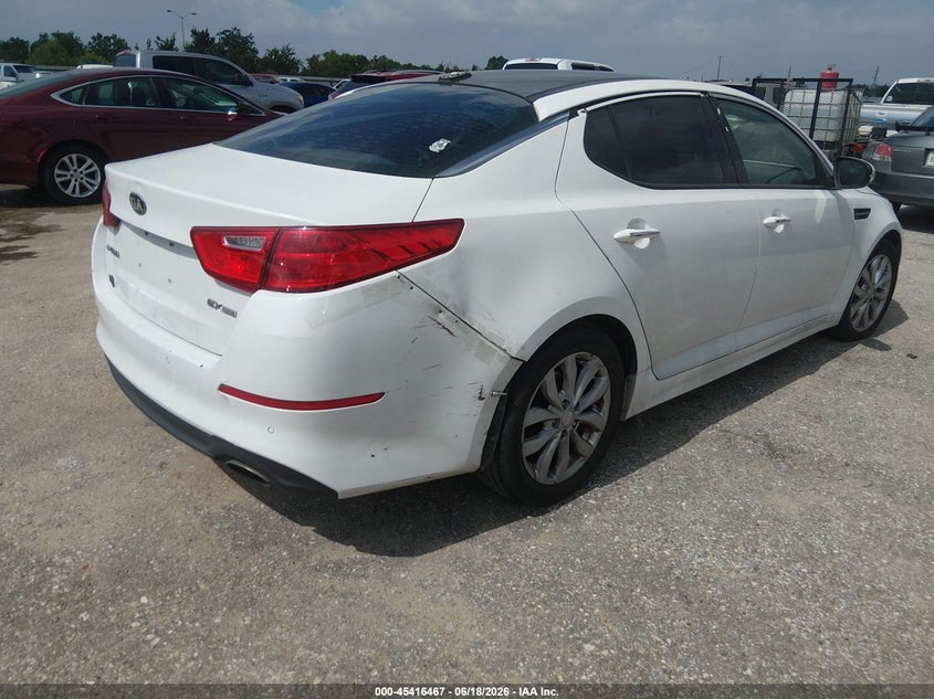 2015 Kia Optima VIN 5XXGN4A72FG506553 IAAI salvage auction — NORMAL WEAR, Original (Texas), sold $1,050 on 2026-07-08 (photo 4)