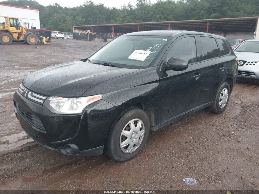 2014 Mitsubishi Outlander VIN JA4AD2A39EZ006938 IAAI salvage auction — LEFT SIDE, Clear (Alabama), sold $250 on 2026-07-08 (photo 2)