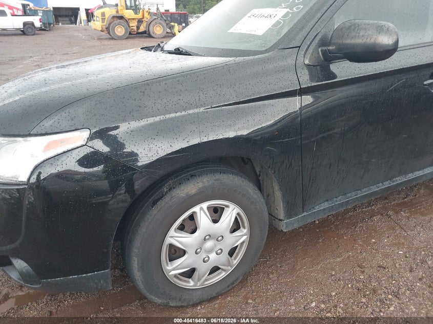 2014 Mitsubishi Outlander VIN JA4AD2A39EZ006938 IAAI salvage auction — LEFT SIDE, Clear (Alabama), sold $250 on 2026-07-08 (photo 6)