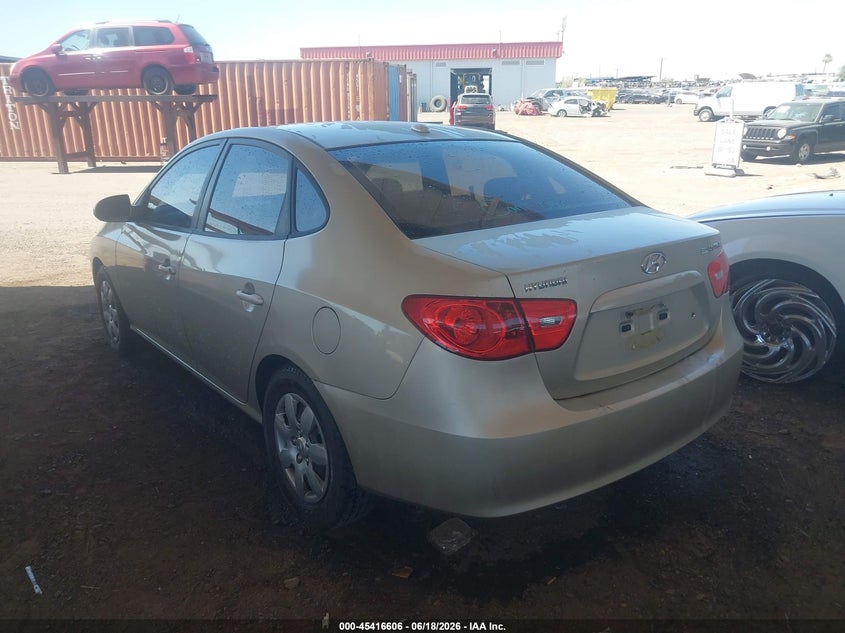 2008 Hyundai Elantra VIN KMHDU46D28U552087 IAAI salvage auction — NORMAL WEAR, Clear (Arizona), sold $600 on 2026-07-28 (photo 3)