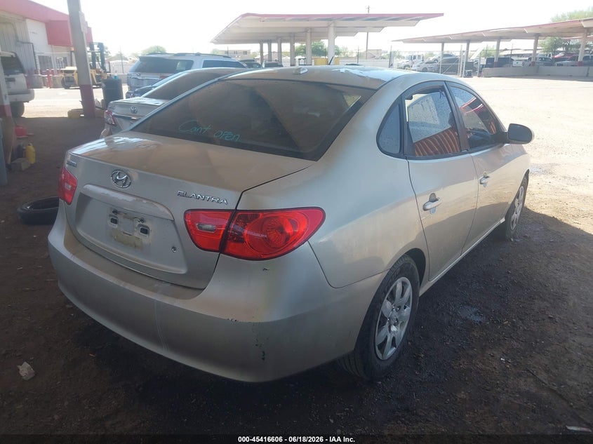 2008 Hyundai Elantra VIN KMHDU46D28U552087 IAAI salvage auction — NORMAL WEAR, Clear (Arizona), sold $600 on 2026-07-28 (photo 4)