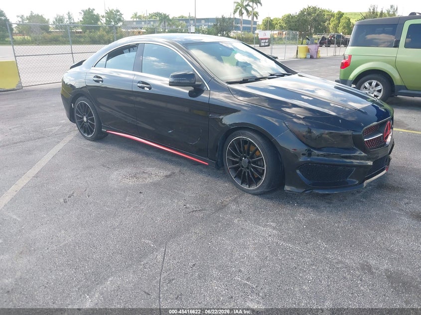 2015 Mercedes-benz Cla-klasse VIN WDDSJ4EB6FN222129 IAAI salvage auction — LEFT REAR, Rebuildable (Florida), sold $575 on 2026-07-16 (photo 1)