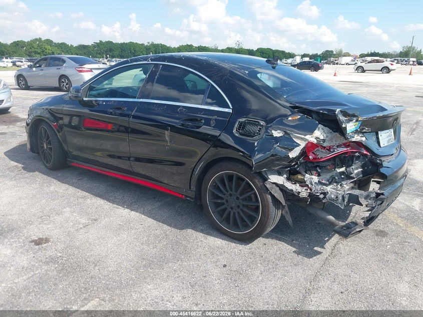 2015 Mercedes-benz Cla-klasse VIN WDDSJ4EB6FN222129 IAAI salvage auction — LEFT REAR, Rebuildable (Florida), sold $575 on 2026-07-16 (photo 3)