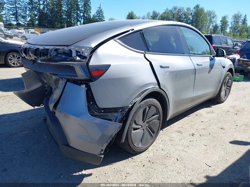 2026 Tesla Model y VIN 7SAYGDEE0TF363711 IAAI salvage auction — FRONT & REAR, Salvage Title, sold $10,025 on 2026-07-30 (photo 4)