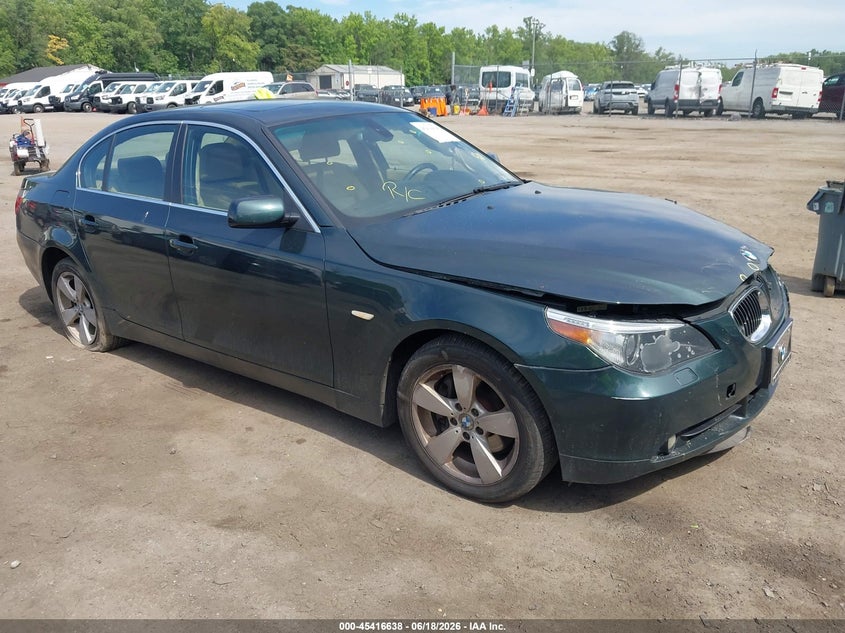 2007 BMW 5 series VIN WBANF33547CW70122 IAAI salvage auction — LEFT FRONT, Salvage - Greater Than 75% (Maryland), sold $250 on 2026-07-21 (photo 1)