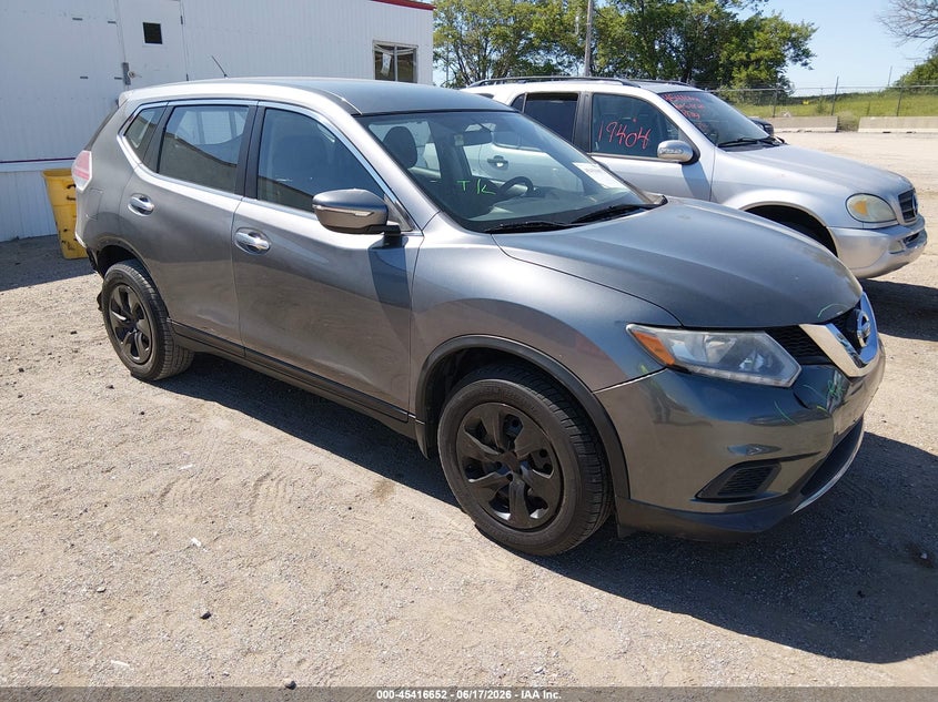 2015 Nissan Rogue VIN KNMAT2MV7FP514697 IAAI salvage auction — REAR END, Certificate Of Title (Nebraska), sold $1,125 on 2026-07-23 (photo 1)