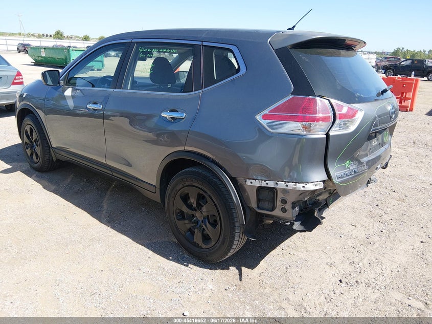 2015 Nissan Rogue VIN KNMAT2MV7FP514697 IAAI salvage auction — REAR END, Certificate Of Title (Nebraska), sold $1,125 on 2026-07-23 (photo 3)