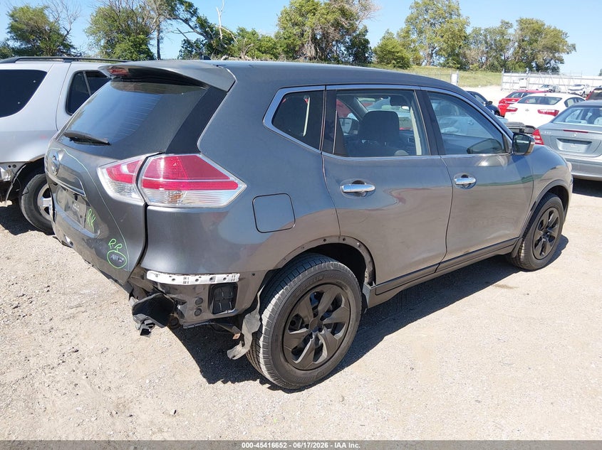 2015 Nissan Rogue VIN KNMAT2MV7FP514697 IAAI salvage auction — REAR END, Certificate Of Title (Nebraska), sold $1,125 on 2026-07-23 (photo 4)
