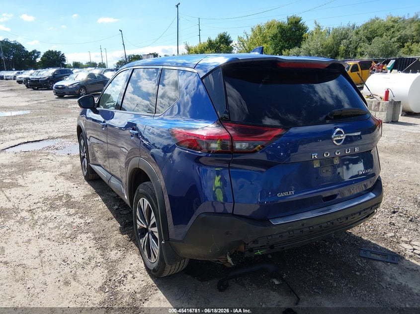 2021 Nissan Rogue VIN JN8AT3BB3MW215696 IAAI salvage auction — REAR END, Salvage Title, sold $5,300 on 2026-07-15 (photo 3)