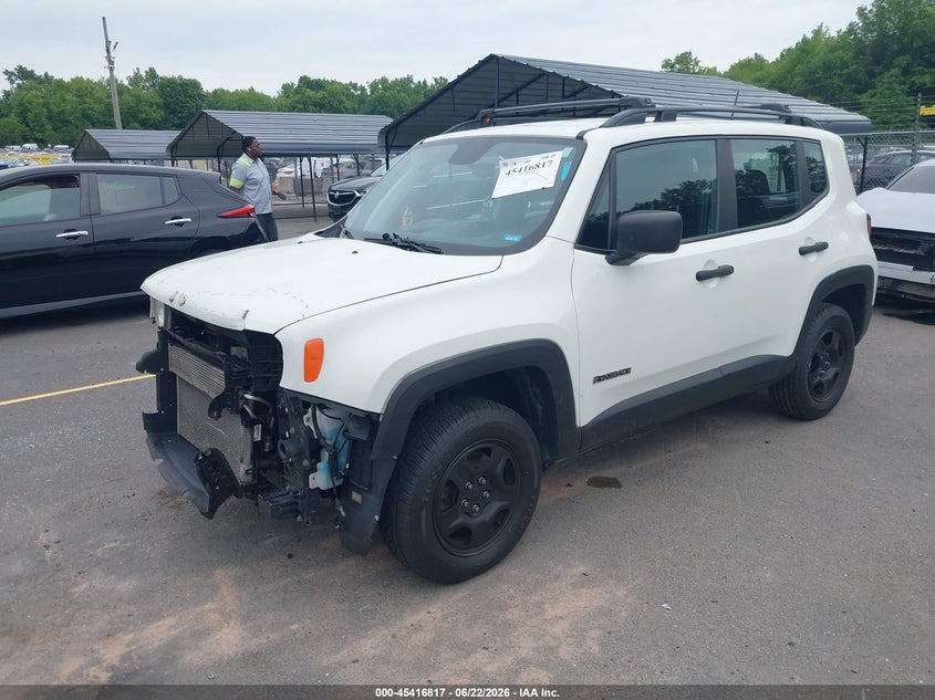 2020 Jeep Renegade VIN ZACNJBAB1LPL55480 IAAI salvage auction — FRONT END, Salvage Title, sold $1,700 on 2026-08-20 (photo 2)