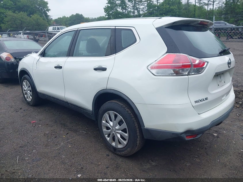 2016 Nissan Rogue VIN KNMAT2MV8GP703554 IAAI salvage auction — FRONT END, Clear (Massachusetts), sold $900 on 2026-07-14 (photo 3)