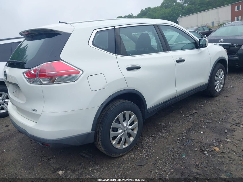 2016 Nissan Rogue VIN KNMAT2MV8GP703554 IAAI salvage auction — FRONT END, Clear (Massachusetts), sold $900 on 2026-07-14 (photo 4)