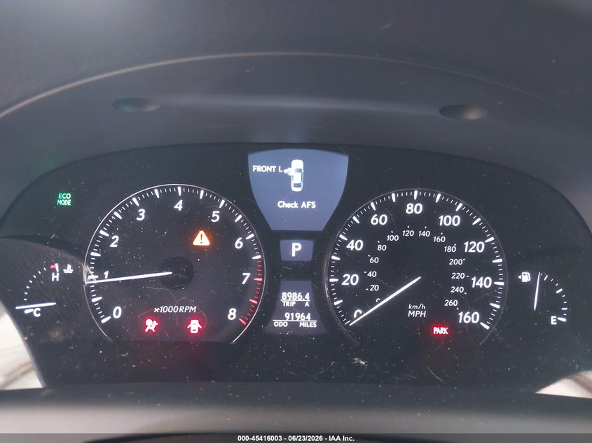 2012 Lexus Ls VIN JTHCL5EF4C5013550 IAAI salvage auction — LEFT FRONT, Bill Of Sale (Washington), sold $1,675 on 2026-07-29 (photo 7)
