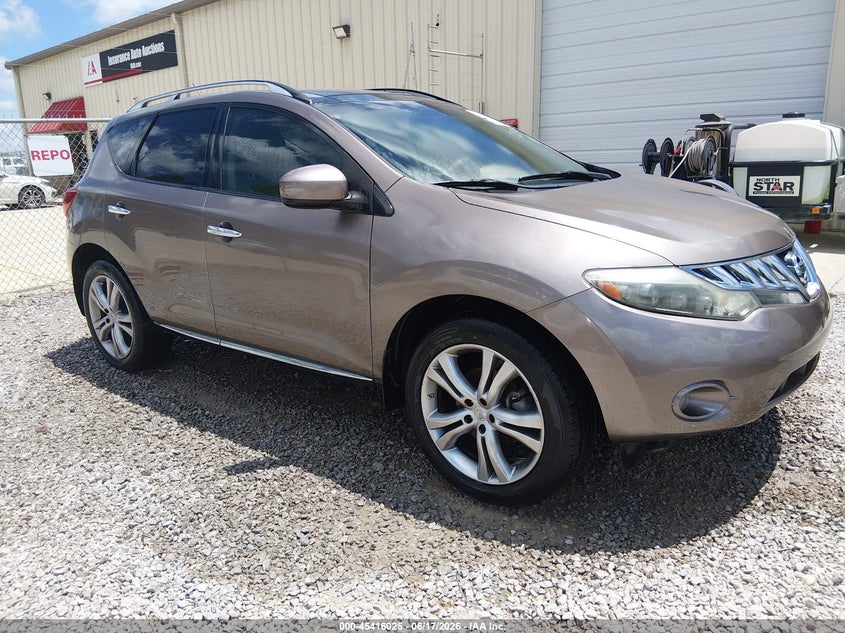 2009 Nissan Murano VIN JN8AZ18W19W213028 IAAI salvage auction — FRONT END, Clear (Alabama), sold $350 on 2026-07-13 (photo 1)