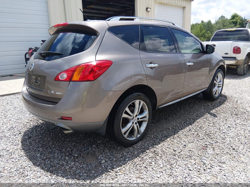 2009 Nissan Murano VIN JN8AZ18W19W213028 IAAI salvage auction — FRONT END, Clear (Alabama), sold $350 on 2026-07-13 (photo 4)