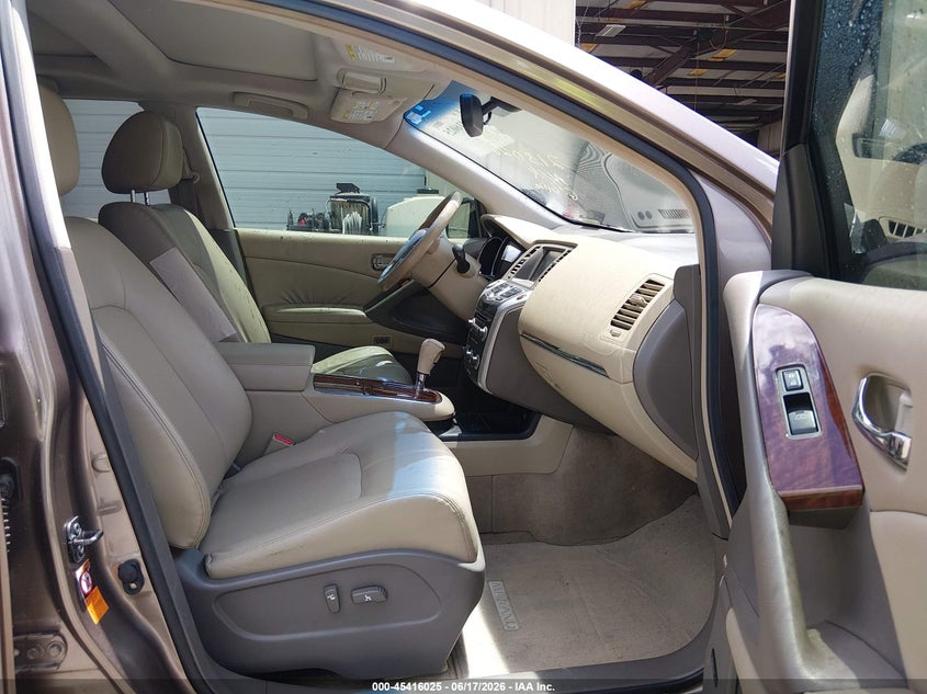 2009 Nissan Murano VIN JN8AZ18W19W213028 IAAI salvage auction — FRONT END, Clear (Alabama), sold $350 on 2026-07-13 (photo 5)