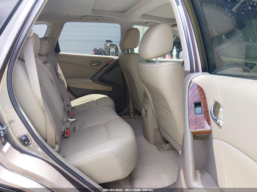 2009 Nissan Murano VIN JN8AZ18W19W213028 IAAI salvage auction — FRONT END, Clear (Alabama), sold $350 on 2026-07-13 (photo 8)