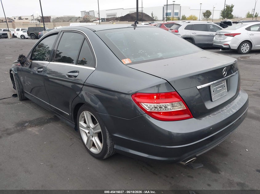 2011 Mercedes-benz C-klasse VIN WDDGF5EB2BA510728 IAAI salvage auction — LEFT SIDE, Salvage Certificate (California), sold $425 on 2026-08-07 (photo 3)