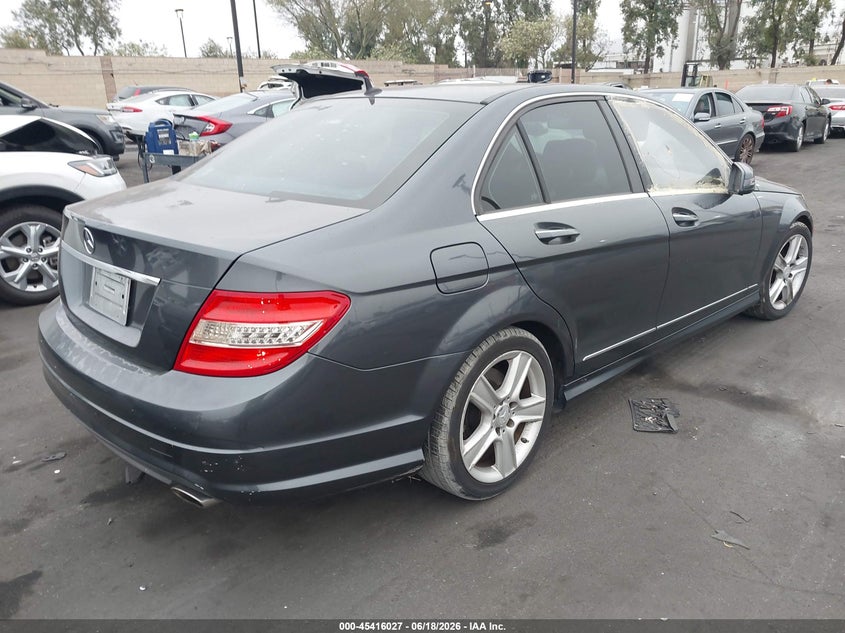 2011 Mercedes-benz C-klasse VIN WDDGF5EB2BA510728 IAAI salvage auction — LEFT SIDE, Salvage Certificate (California), sold $425 on 2026-08-07 (photo 4)