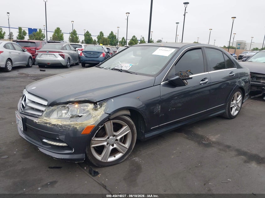 2011 Mercedes-benz C-klasse VIN WDDGF5EB2BA510728 IAAI salvage auction — LEFT SIDE, Salvage Certificate (California), sold $425 on 2026-08-07 (photo 6)