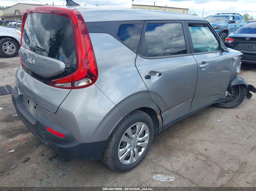 2022 Kia Soul VIN KNDJ23AU0N7808574 IAAI salvage auction — ALL OVER, Scrap (Michigan), sold $375 on 2026-07-23 (photo 4)