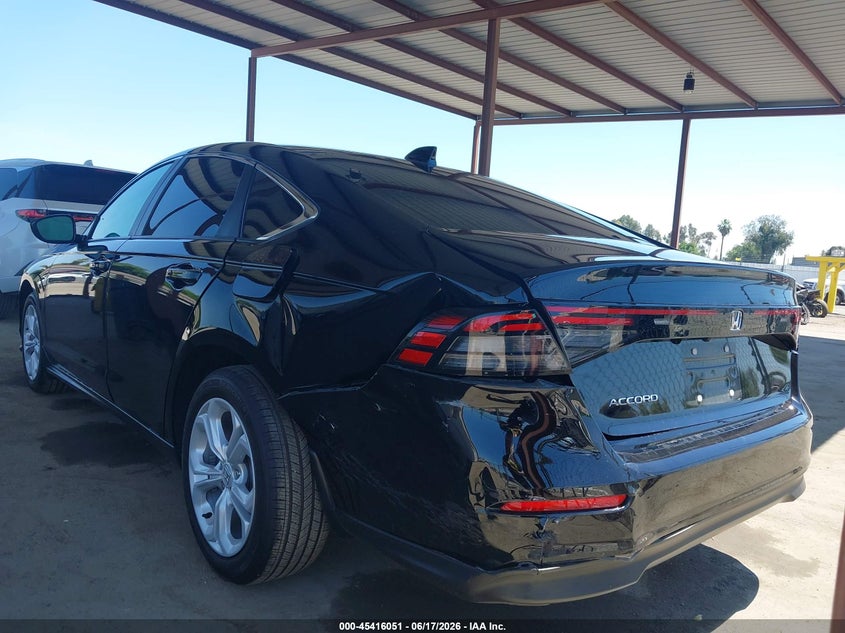 2025 Honda Accord VIN 1HGCY1F29SA075220 IAAI salvage auction — REAR END, Salvage Title, sold $7,600 on 2026-07-28 (photo 3)