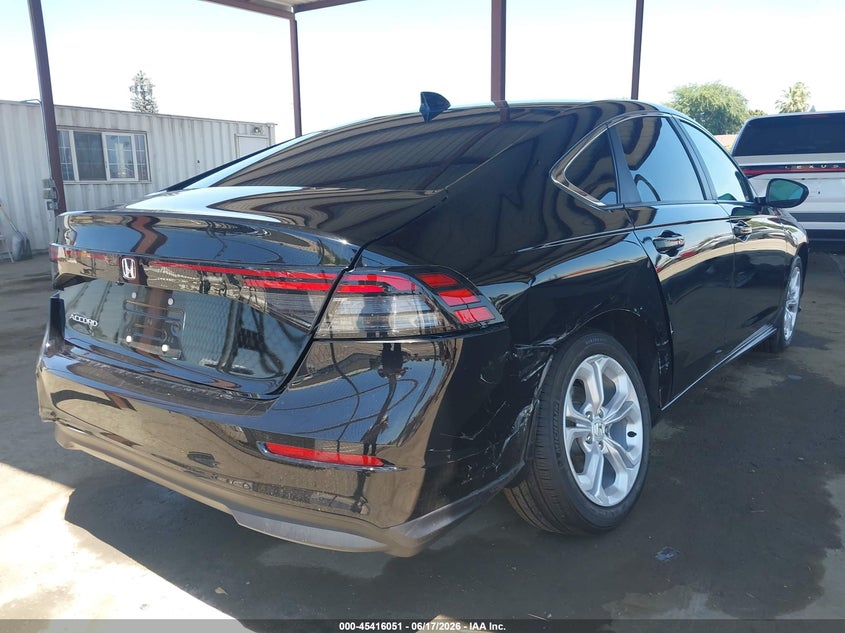 2025 Honda Accord VIN 1HGCY1F29SA075220 IAAI salvage auction — REAR END, Salvage Title, sold $7,600 on 2026-07-28 (photo 4)