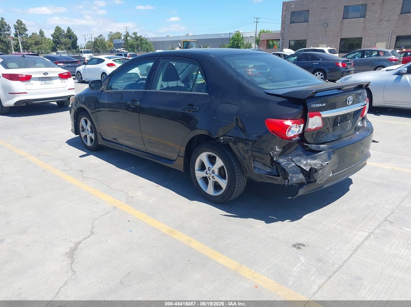 2012 Toyota Corolla VIN 5YFBU4EE3CP045484 IAAI salvage auction — LEFT REAR, Salvage (California), sold $1,750 on 2026-07-06 (photo 3)