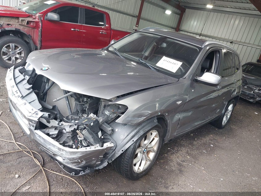 2013 BMW X3 VIN 5UXWX7C5XDL983259 IAAI salvage auction — FRONT & REAR, Clear (Virginia), sold $825 on 2026-07-23 (photo 2)