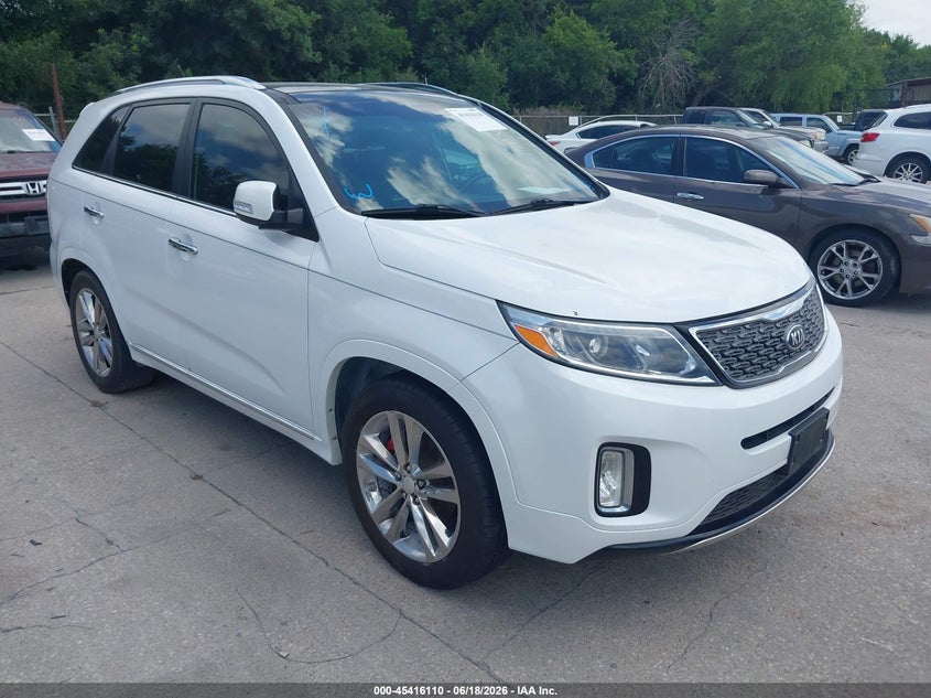 2015 Kia Sorento VIN 5XYKW4A7XFG575199 IAAI salvage auction — NORMAL WEAR, Original (Texas), sold $1,950 on 2026-07-06 (photo 1)
