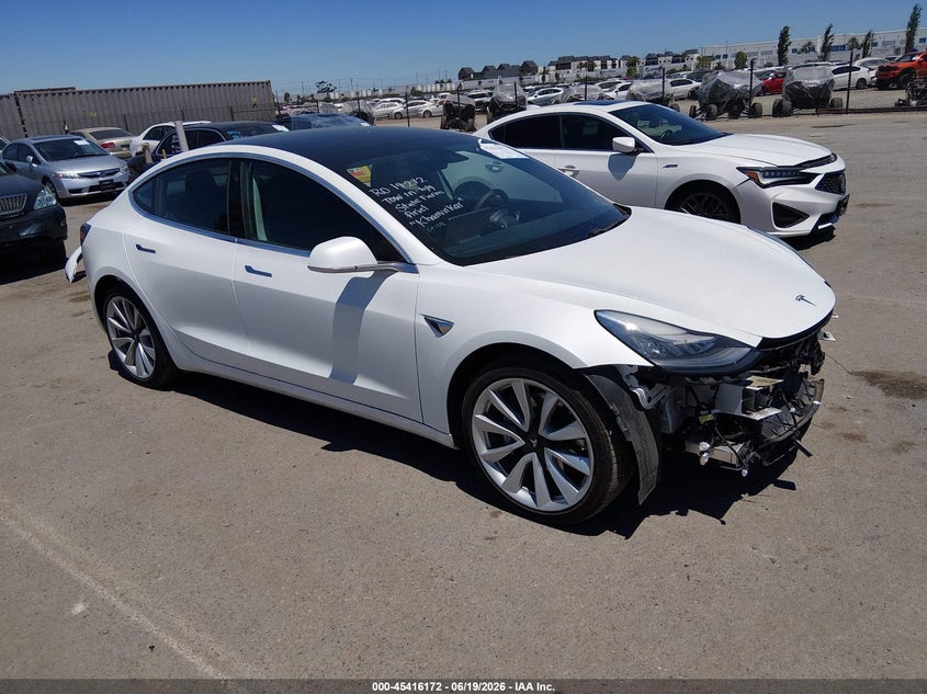 2020 Tesla Model 3 VIN 5YJ3E1EB6LF621344 IAAI salvage auction — FRONT END, Salvage (California), sold $5,300 on 2026-07-29 (photo 1)