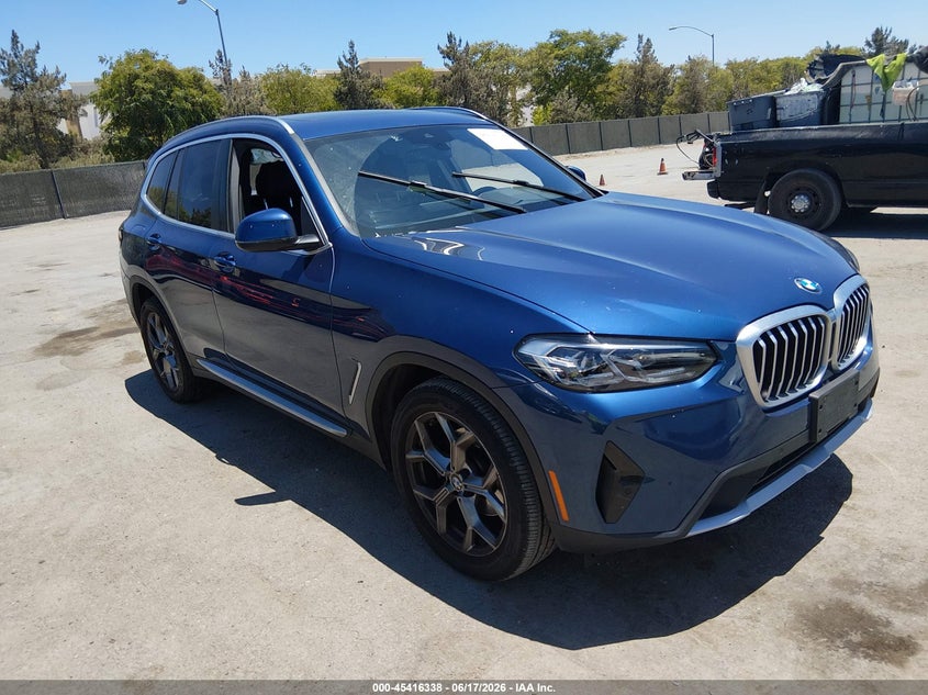 2023 BMW X3 VIN 5UX43DP08P9P14503 IAAI salvage auction — REAR END, Salvage (California), sold $12,750 on 2026-07-20 (photo 1)